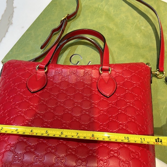 Guccisima leather AUTHENTIC handbag with shoulder strap - Picture 11 of 14